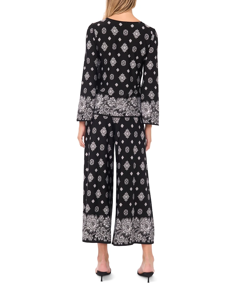 Sam & Jess Petite Side Slit Wide Leg Pants