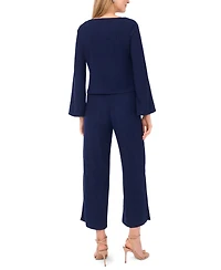 Sam & Jess Petite Bell Sleeve Cowl Neck Top