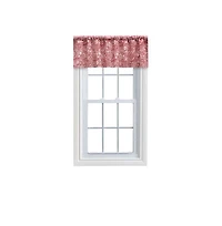Ellis Segovia Printed Paisley Pattern on Ground 3" Rod Pocket High Quality Tailored Valance 50"x16" Red