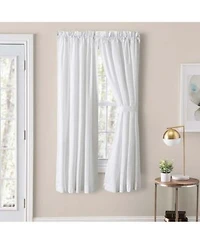 Ellis Classic Tailored Design In A Perma Press Fabric 3 X22 Rod Pocket Tailored Pair With Ties 80 X22x72 X22 White