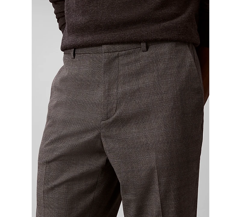 Calvin Klein Men's Slim-Fit Check Trouser Pants