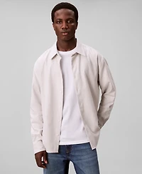 Calvin Klein Men's Melange Flannel Classic-Fit Shirt
