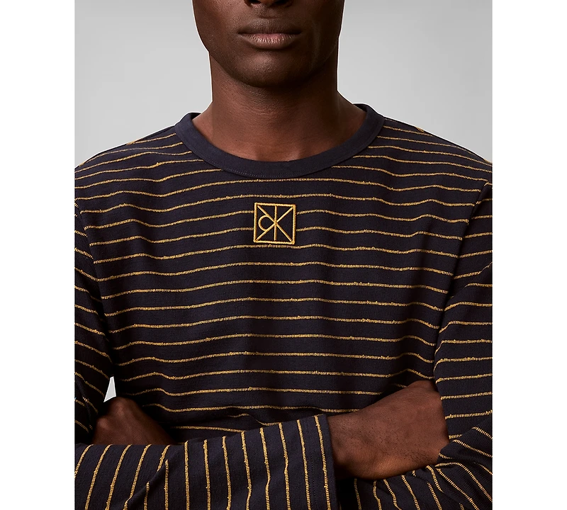 Calvin Klein Men's Striped Long-Sleeve T-Shirt