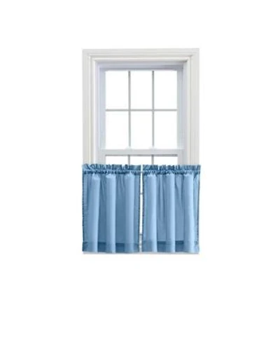 Ellis Stacey 1.5 X22 Rod Pocket High Quality Fabric Solid Color Window Tailored Tier Pair 56 X22x36 X22 Slate