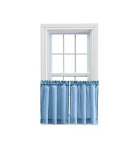 Ellis Stacey 1.5 X22 Rod Pocket High Quality Fabric Solid Color Window Tailored Tier Pair 56 X22x36 X22 Slate