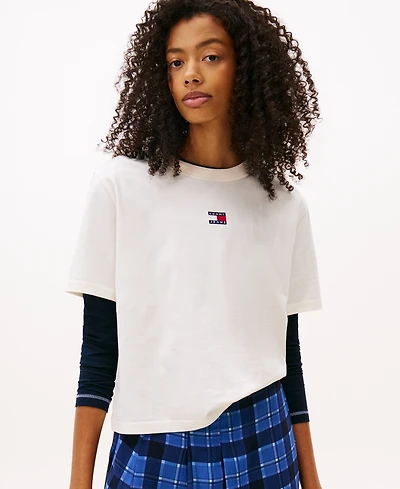 Tommy Jeans Women's Boxy Badge Crewneck T-Shirt