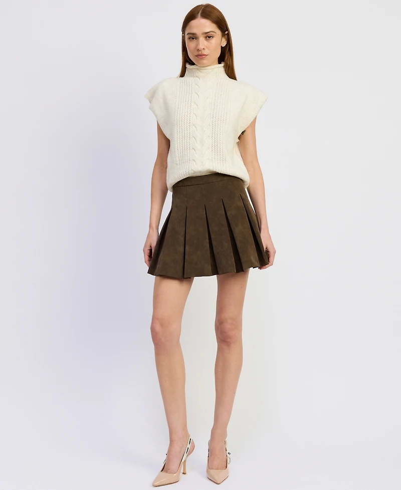 En Saison Women's Stenson Turtle Neck Sweater Vest