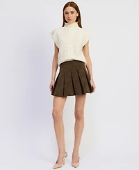 En Saison Women's Stenson Turtle Neck Sweater Vest