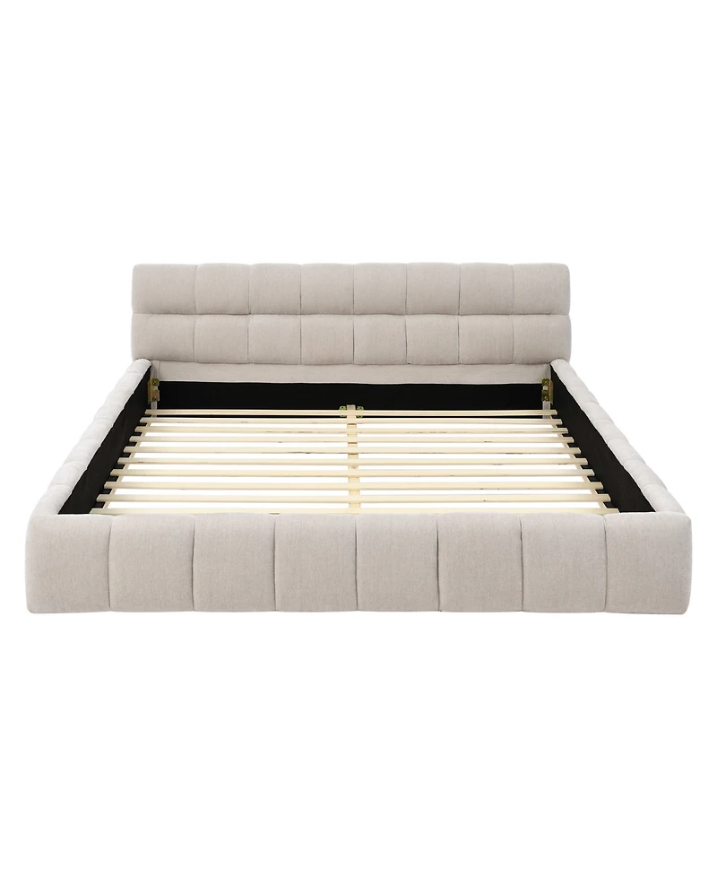 Dyhome Bed Frame with Led Lights and 4 Storage Drawers