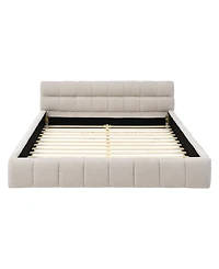 Dyhome Bed Frame with Led Lights and 4 Storage Drawers