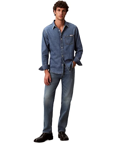 Calvin Klein Men's Standard Straight-Fit Stretch Jeans