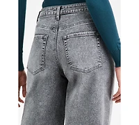 Bar Iii Women's Rhinestone Embellished Barrel-Leg Jeans, Macy's Exclusive