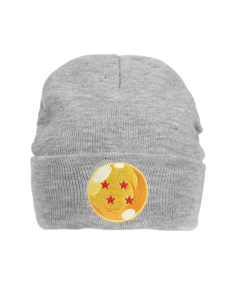 Dragon Ball Z Men's 4 Star Dragonball Heather Acrylic Knit Cuff Beanie