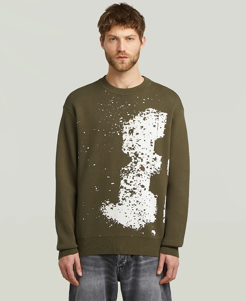 G-Star Raw Men's Sprayed 89 Pull-On Knit Sweater