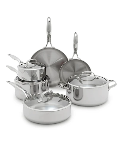 GreenPan Valencia Pro Stainless Steel Uncoated 10-Pc. Cookware Set