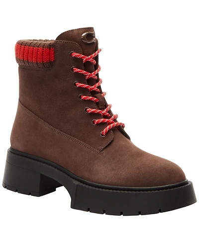 Coach Women's Leah Platform Lace-Up Booties