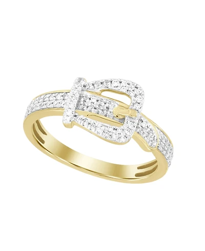 Macy's Diamond Ring (1/4 ct. t.w.) in 10K Yellow Gold with White Rhodium