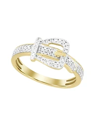 Macy's Diamond Ring (1/4 ct. t.w.) in 10K Yellow Gold with White Rhodium