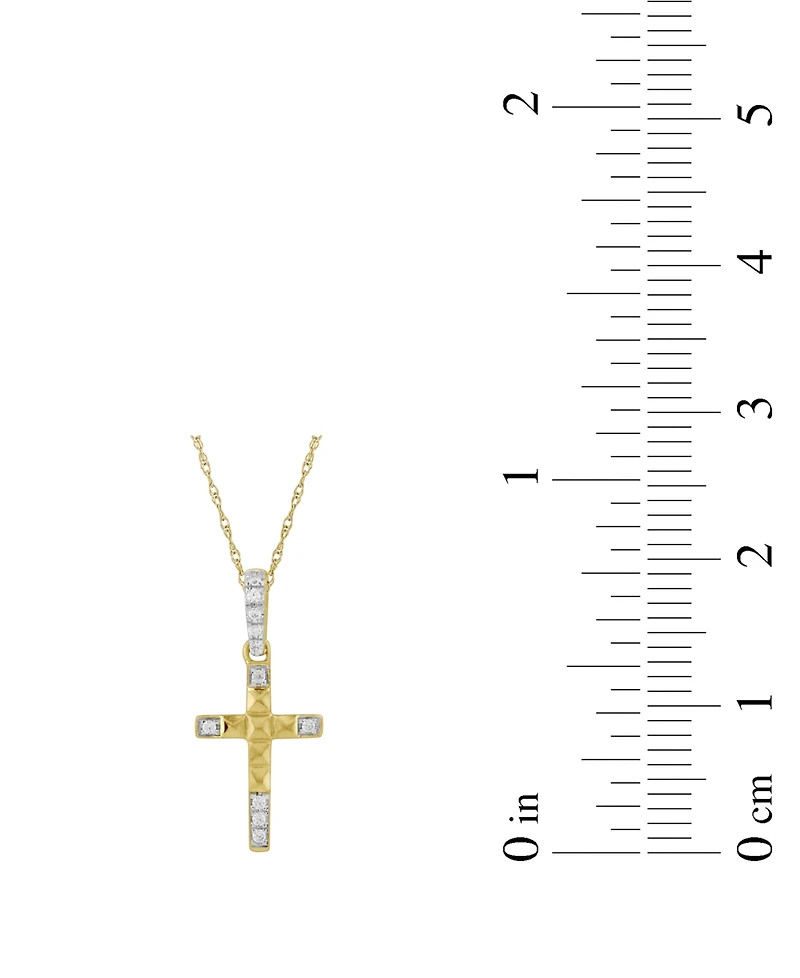 Macy's Diamond Pendant Necklace (1/20 ct. t.w.) in 10K Yellow Gold
