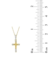 Macy's Diamond Pendant Necklace (1/20 ct. t.w.) in 10K Yellow Gold
