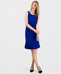Kasper Women's Stretch-Crepe Pleat-Hem Sheath Dress, Regular & Petite