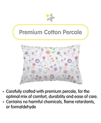 BreathableBaby Toddler Cotton Percale Pillowcase, For 13" x 18"/33 46 cm Pillow (2-Pack)