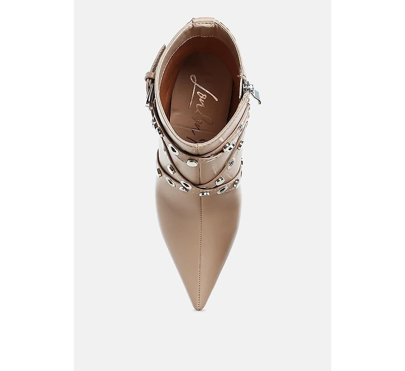 Jaunts Eyelets & Studs Harness Ankle Boots