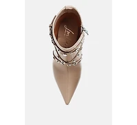 Jaunts Eyelets & Studs Harness Ankle Boots
