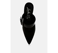 Onagra Microfiber Pointy Slip-On Mules