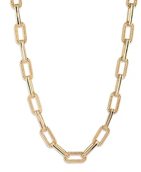 Lauren Ralph Lauren Gold-Tone Herringbone Link Collar Necklace