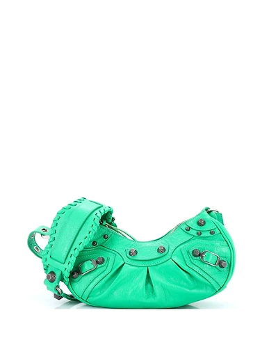 Pre-Owned Balenciaga Xs Le Cagole Giant Studs Shoulder Bag Leather