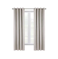 Thermaplus Shadow Window Treatment Blackout Grommet Curtain Panel 52" x 108" for Bedroom Livingroom Off-white