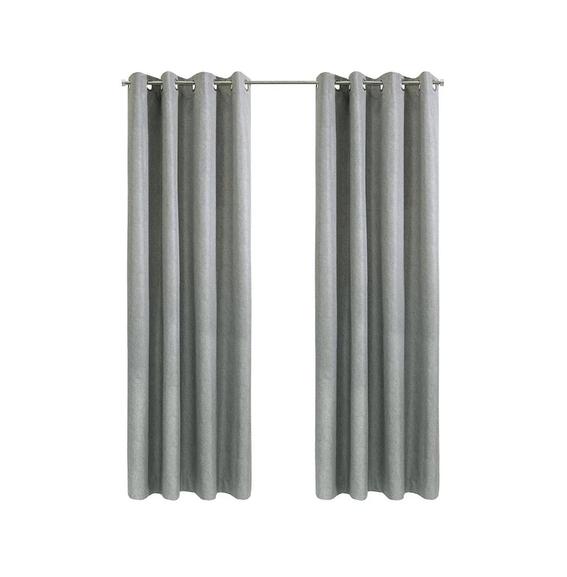 Thermaplus Denver 100% Blackout Grommet Exclusive Curtains for Livingroom 52" x Taupe Grey