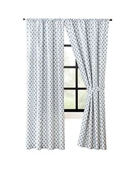 Ellis Curtain Manchester 3 X22 Rod Pocket 100 Cotton Machine Wash Dry Curtain Pairs 100 X22 X 54 X22 Blue