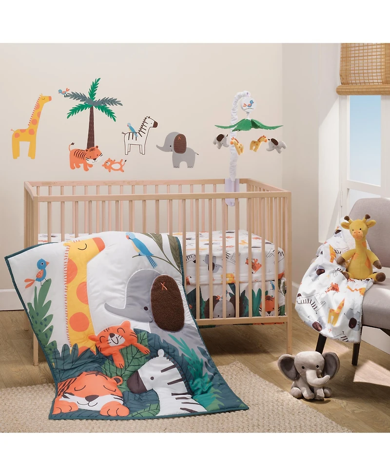Bedtime Originals Baby Lollipop Jungle 3-Piece Nursery Crib Bedding Set