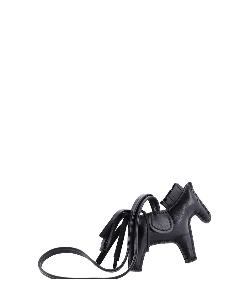 Pre-Owned Hermes Pm So Black GriGri Rodeo Bag Charm Leather