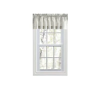 Ellis Curtain Plaza Classic Ticking Stripe Printed on 1.5" Rod Pocket Natural Ground Tailored Valance 58" x 15" Sage