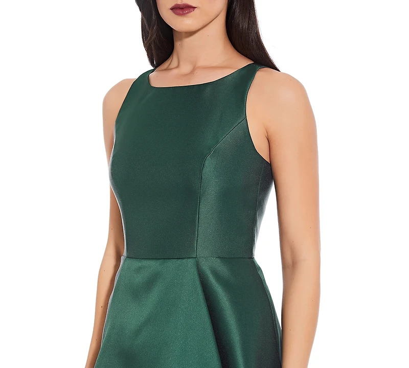 Adrianna Papell High-Low Mikado Gown