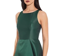 Adrianna Papell High-Low Mikado Gown