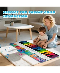 Sugift Floor Piano Dance Mat for Kids Musical Playmat with 8 Instrument Sounds
