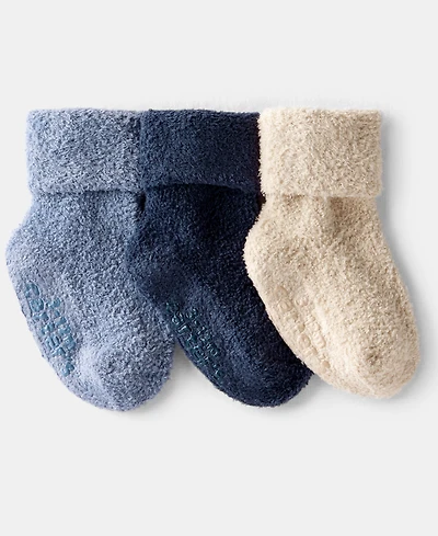 Carter's Baby Boys 3-Pack Foldover Bootie Socks