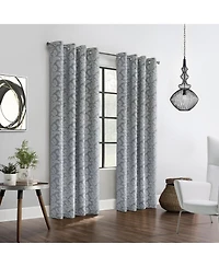 Thermaplus Patricia 100% Blackout Uv Protection Grommet Curtain Panel for Windows 52" x Silver