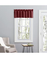 Ellis Stacey 3" Rod Pocket High Quality Fabric Solid Color Window Lined Filler Valance 42"x13" Merlot