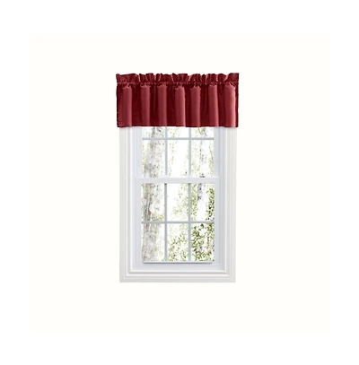 Ellis Stacey 3" Rod Pocket High Quality Fabric Solid Color Window Lined Filler Valance 42"x13" Merlot
