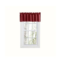 Ellis Stacey 3" Rod Pocket High Quality Fabric Solid Color Window Lined Filler Valance 42"x13" Merlot