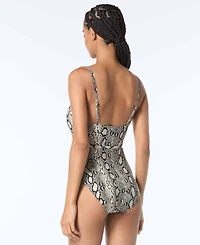 Michael Michael Kors Women's Belted One Piece Swimsuit