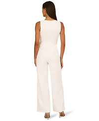 Adrianna Papell Women's Sleeveless Bow Jumpsuit
