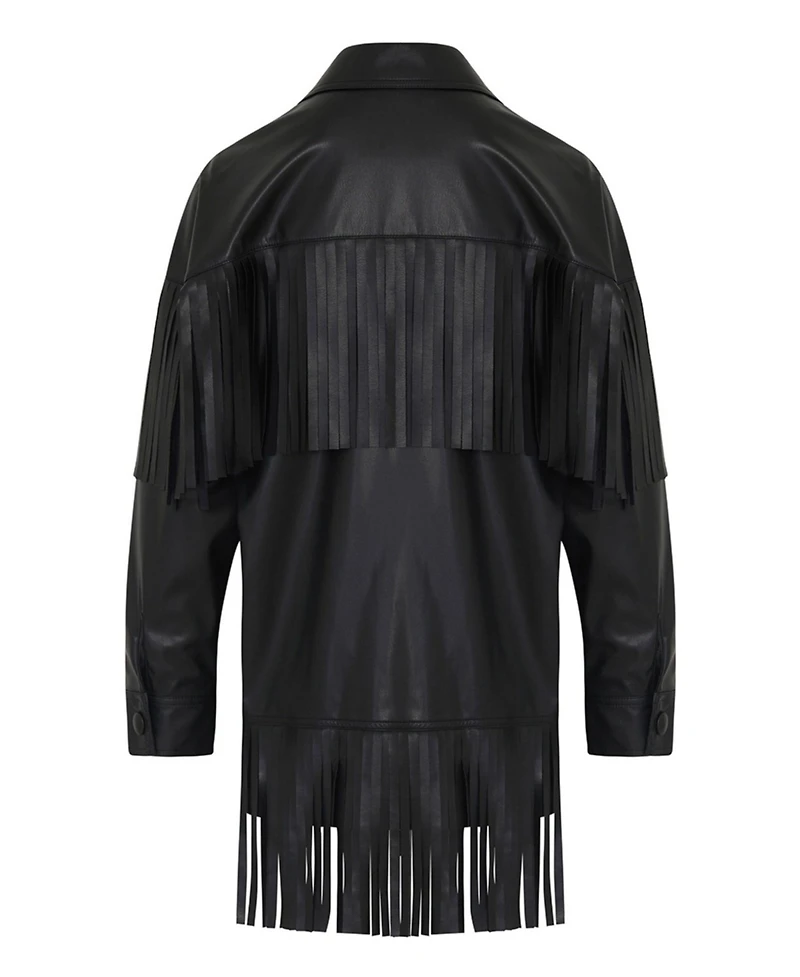 Nocturne Women's Fringe Faux Suede Jacket