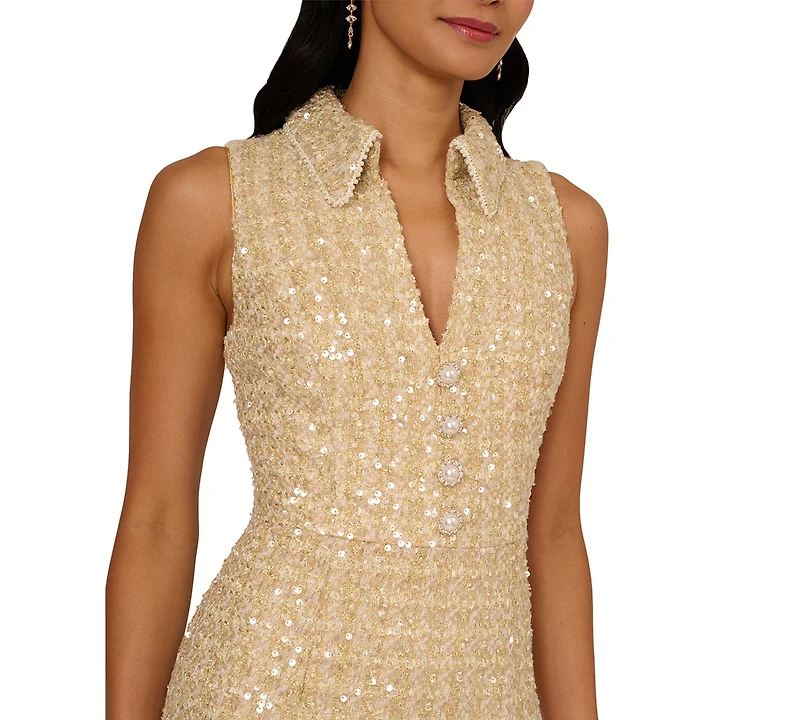 Adrianna Papell Women's Tweed Shirt Dress