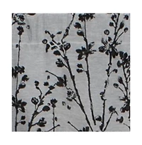 Ellis Curtain Meadow High Quality Room Darkening Solid Natural Color Lined Scallop Window Valance - 50 x15" Chrome